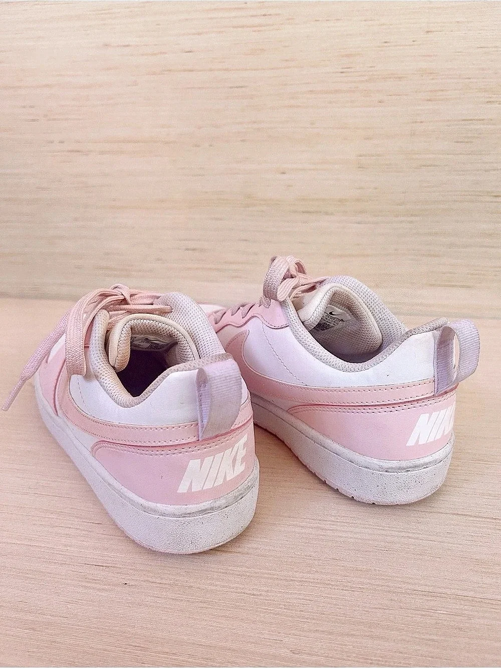 Nike Pink & White Court Vision Sneakers